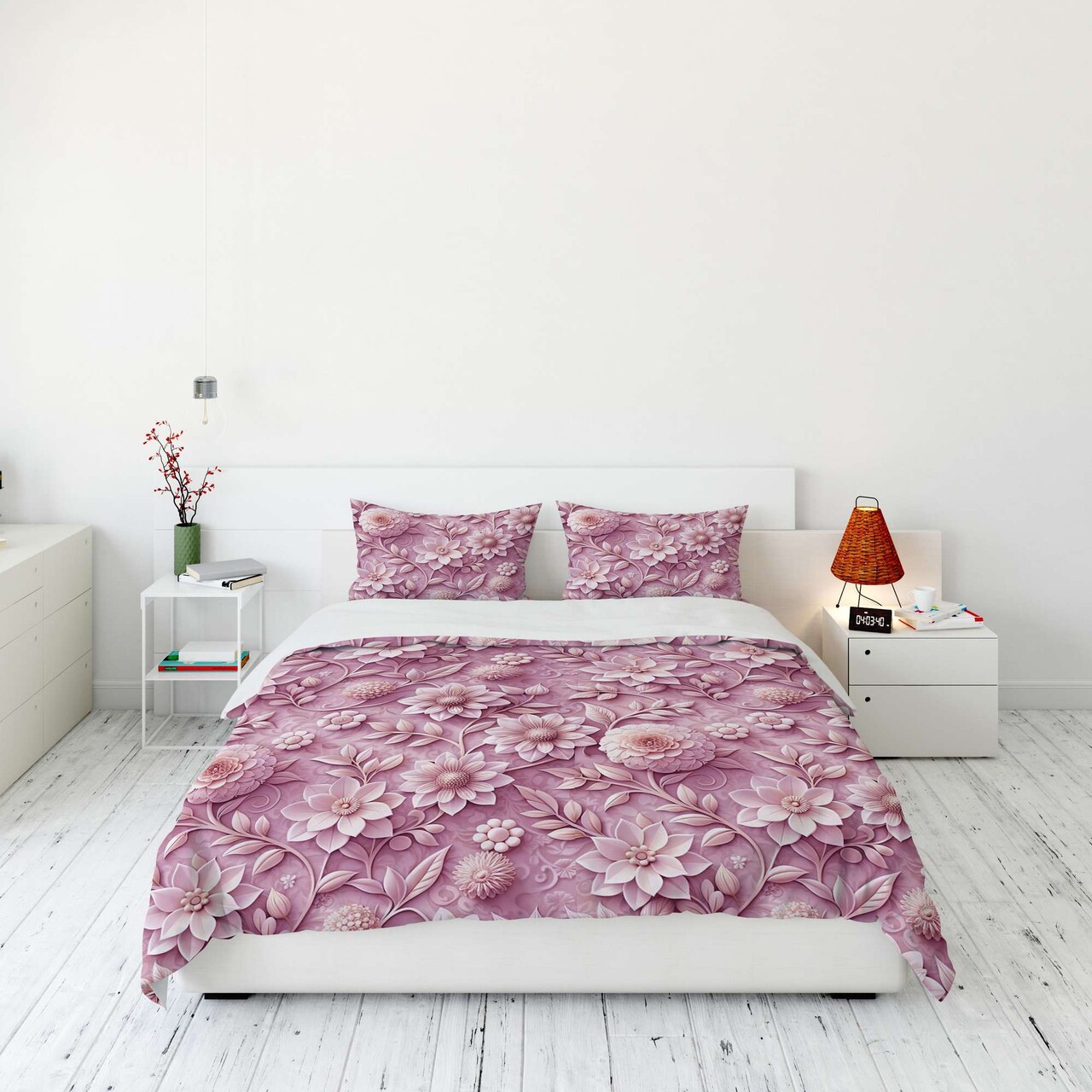 Lenjerie de pat dubla (DE) 3 piese L'essentiel Maison FLW_DVT25-7 Multicolor