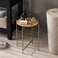 Masuta de cafea, Cerritos, Shb-004-A, 46x56x46 cm, Lemn, Aur / Natural