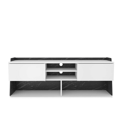 Comoda TV, Retricy, Picas, 160x35x59 cm, PAL, Alb negru mezoni.ro