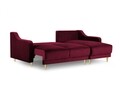 Coltar extensibil reversibil, Pansy, Mazzini Sofas, 4 locuri, cu lada de depozitare, 220x150x90 cm, catifea, rosu