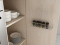 Raft de perete, Cerritos, Banyo Makyaj Rafı, Suport pentru condimente, Metal, Crom