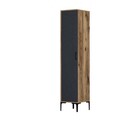 Dulap pentru haine, Hommy Craft, Kumsal S, 40x47.5x201.4 cm, PAL, Nuc / Antracit