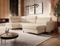 Coltar extensibil dreapta 4 locuri ELTAP, RT-18TOS, Berrto, 306x165x100 cm, lemn/poliester, bej deschis
