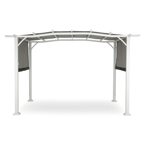 Pavilion pentru gradina / Gazebo, Shadow, L.360 l.269 H.225 cm, otel, alb/gri Gradina