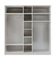 Dulap pentru haine, Rabi, Rb-185-14, 175x240x52 cm, Alb mat