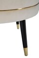 Taburet Paris, Mauro Ferretti, 90x90x46 cm, lemn de pin, crem