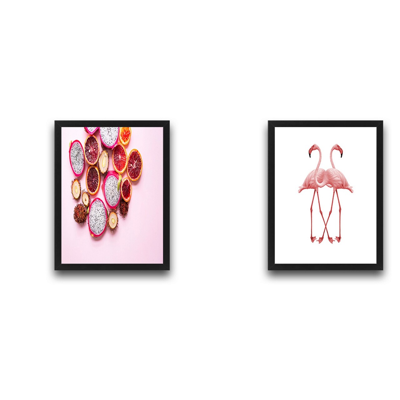 Set 2 tablouri decorative, Pink Fruit Set, PAL, Hartie, Multicolor - 1 | YEO