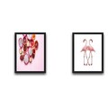 Set 2 tablouri decorative, Pink Fruit Set, PAL, Hartie, Multicolor
