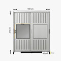Dulap pentru haine, Comforty, Pasific Home Fuga, 160x216x60 cm, Alb