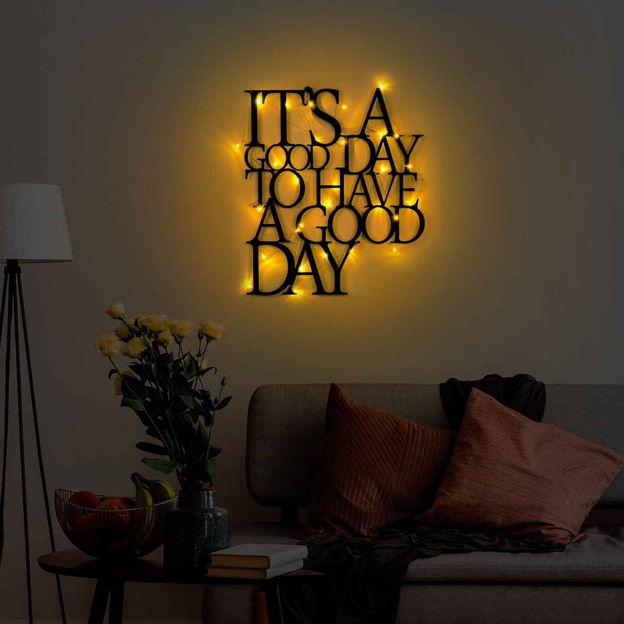 Decoratiune de perete, Its A Good Day To Have A Good Day 187, Dimensiune: 70 x 61 cm, Negru - view 4