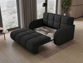 Canapea extensibila 3 locuri ELTAP, Deverio, 154x103x83 cm, lemn/poliester, negru
