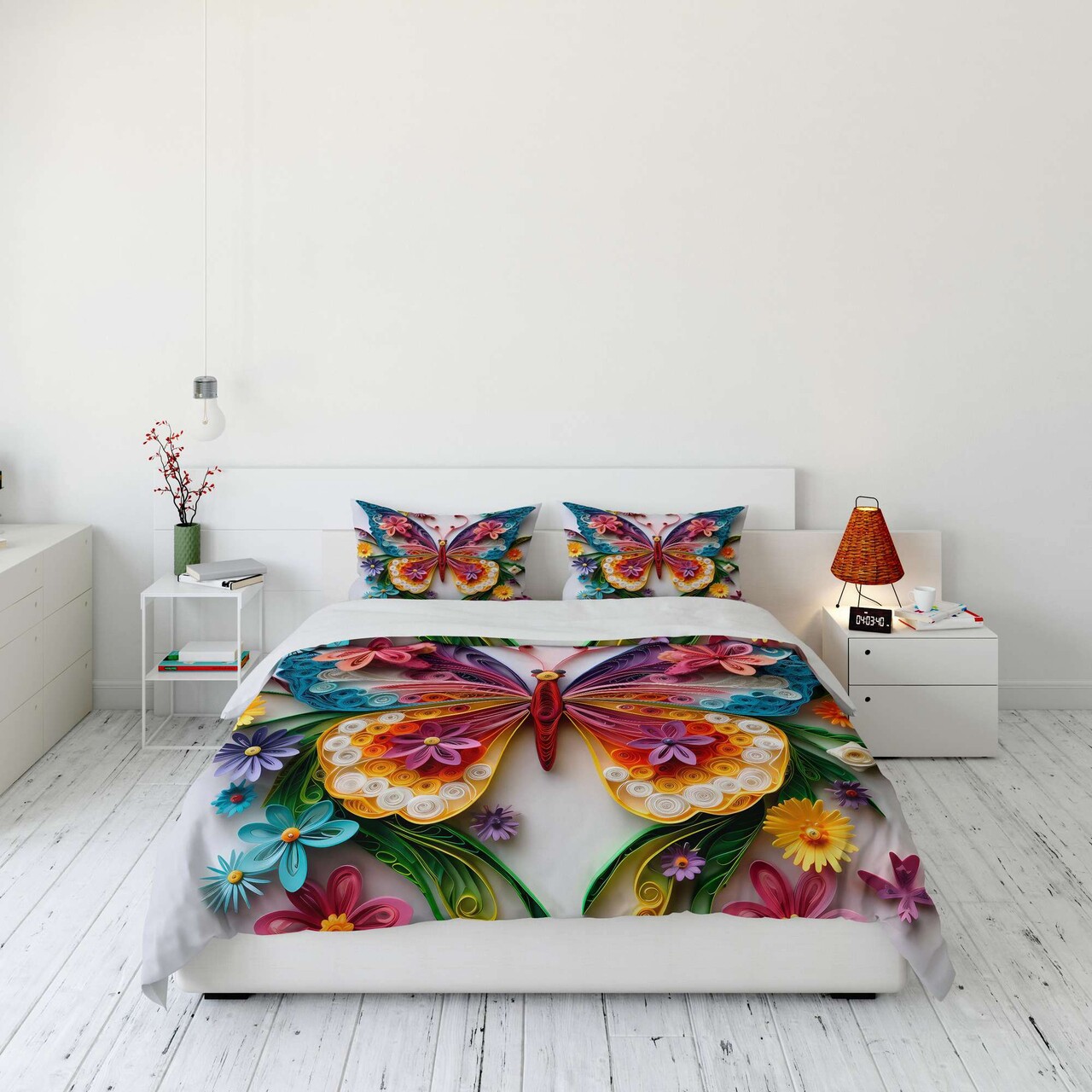 Lenjerie de pat dubla (DE) 3 piese L'essentiel Maison FLW_DVT25-38 Multicolor