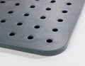 Covoras pentru chiuveta, Wenko, Kristall Square, 27.5 x 31 x 1 cm, plastic, gri