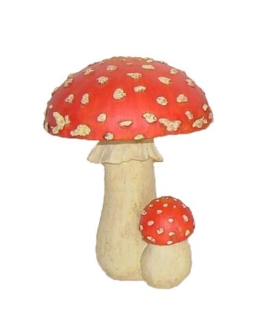 Decoratiune pentru gradina, Esschert, Mushroom L., 15.4 x 16 x 20.8 cm, polirasina