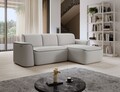 Coltar dreapta 4 locuri ELTAP, Ume, 287x190x88 cm, lemn/poliester, gri deschis/gri inchis