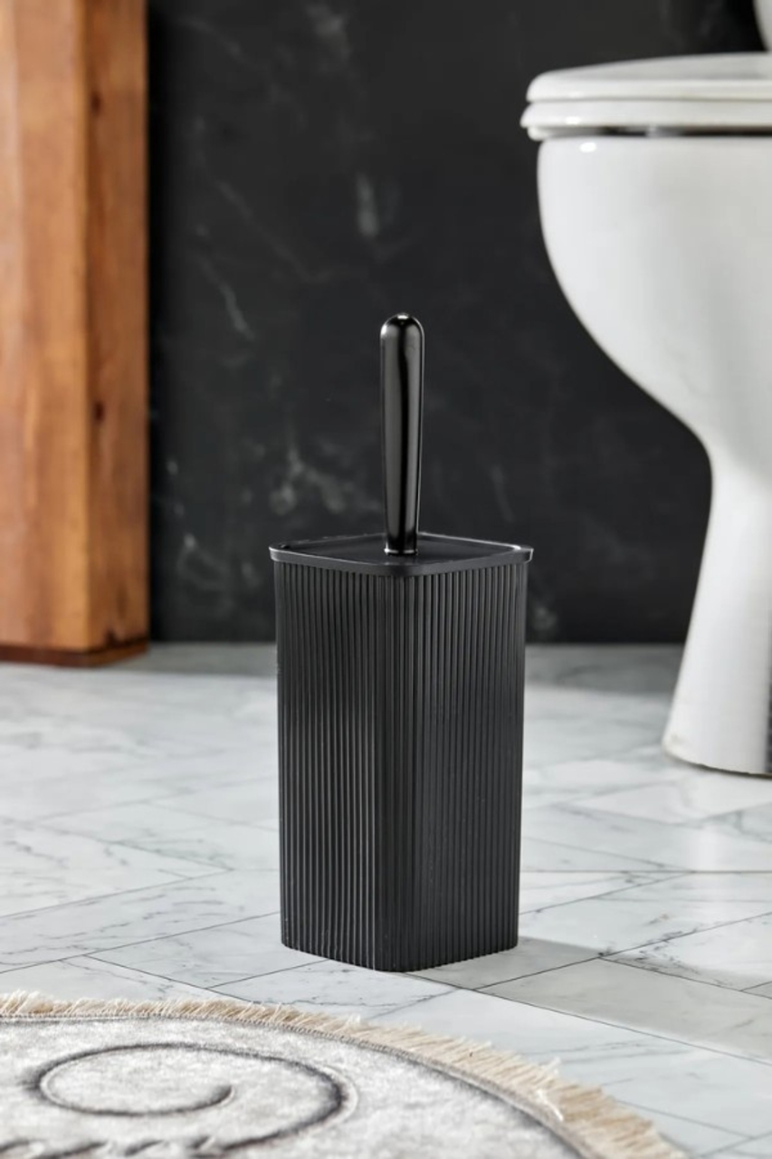 Perie de toaleta, L'essentiel Maison, PZR-051, 17.5x7 cm, Negru - view 2