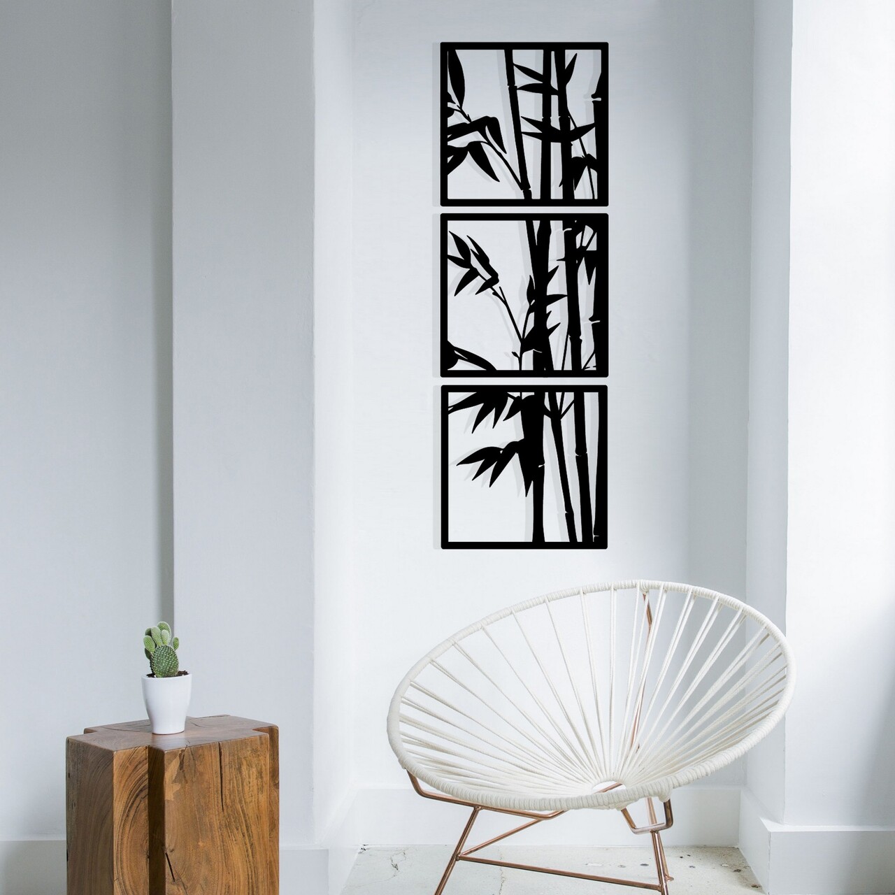 Decoratiune de perete, Tuyunju, Dimensiuni: 36 x 110 cm, Negru - view 2