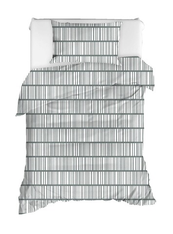 Set lenjerie de pat pentru o persoana 2 piese, vektör v2 - grey, enlora home, bumbac ranforce