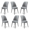 Set de scaune, Charlotte, Dexa, Metal, Gri/Negru