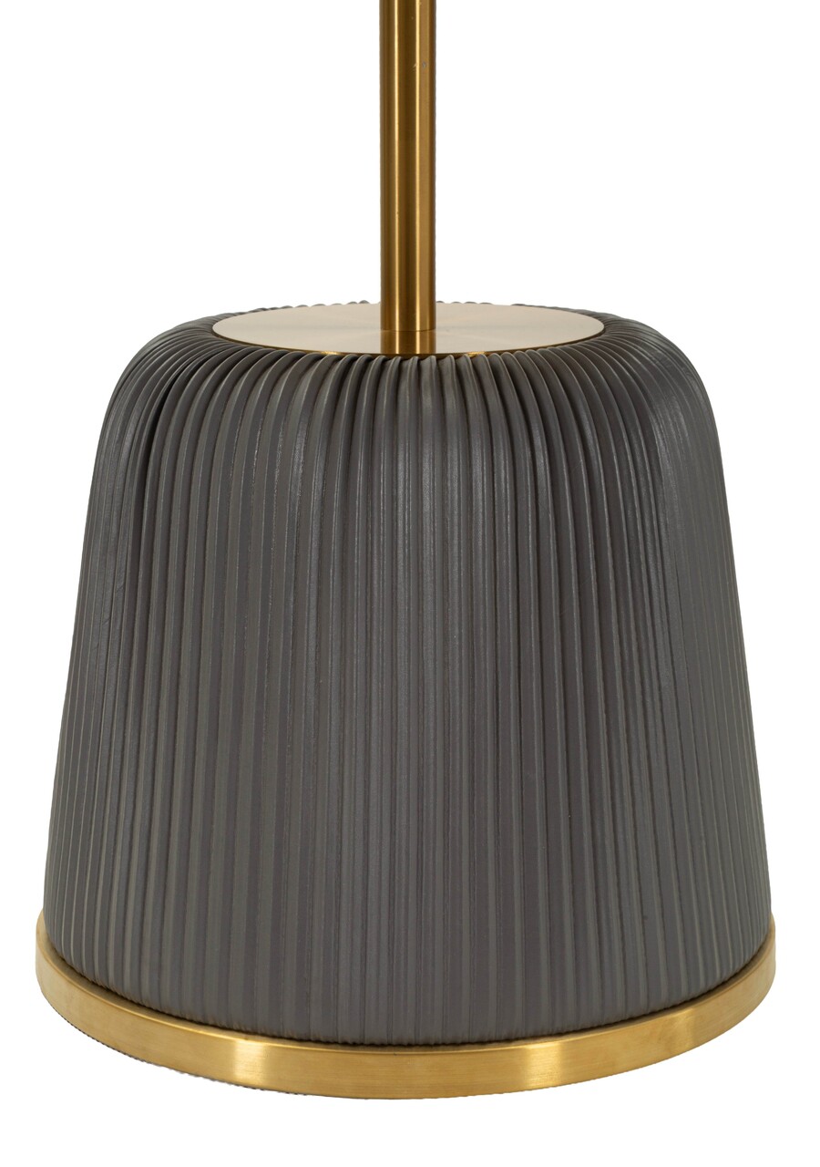 Masuta de cafea, Mauro Ferretti, Egle, 40x55 cm, metal/poliuretan, gri/auriu - imagine 5