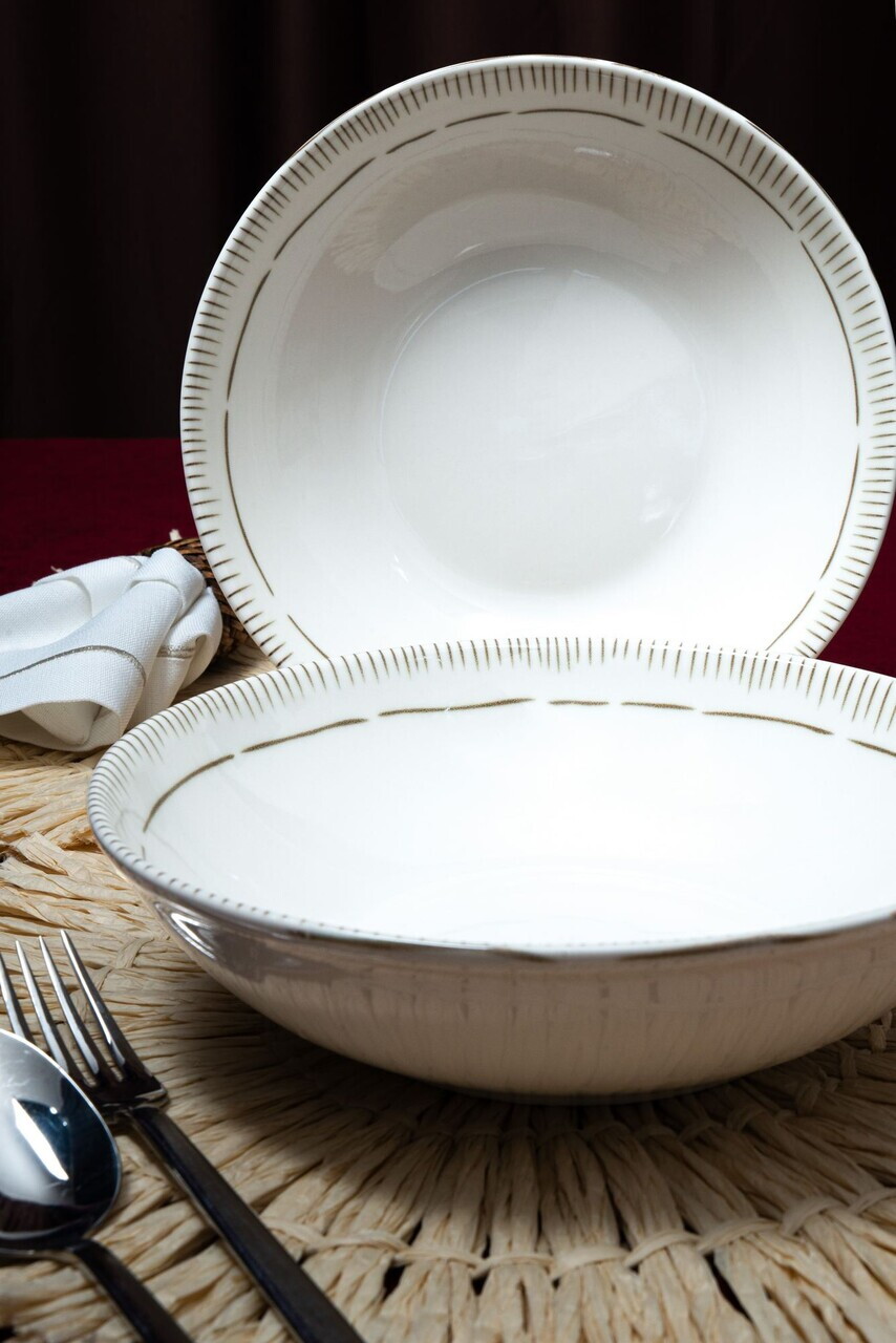 Set de boluri pentru salată, Hermia, 858CMR1511, Portelan, Multicolor - view 4