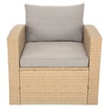 Set mobilier pentru gradina/terasa, Rocco, 5 piese, natur/bej