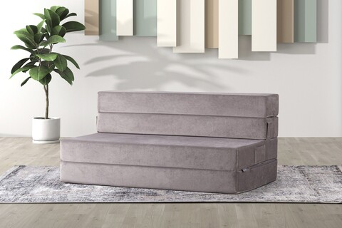 Canapea extensibila 2 locuri, Salida, 363SLD1130, Textil, Gri deschis