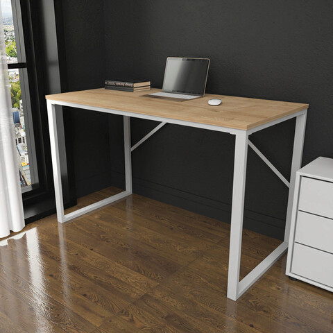 Birou, retricy, layton, 120x60x74 cm, pal, stejar alb