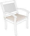 Perna pentru scaun de gradina Polyspun, Bizzotto, 49 x 52 cm, poliester impermeabil, natural