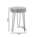 Masuta living Tripp, Pakoworld, 33x30x47 cm, lemn masiv/metal, maro/negru