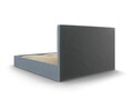 Pat tapitat cu somiera rabatabila si lada depozitare, Juniper, Mazzini Sofas, 208x170x104 cm, catifea, albastru