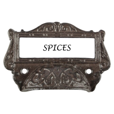 Maner sertar cu eticheta, Esschert, B, 2.7 x 11.4 x 7.5 cm, fier forjat Esschert Design