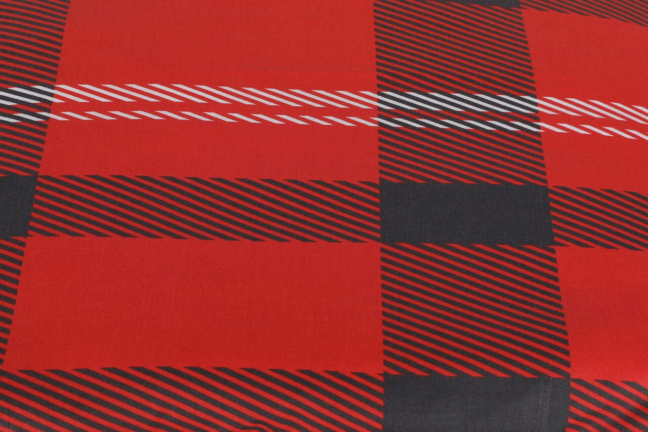 Lenjerie de pat dubla King (FR), Plaid, Life Style, Bumbac Ranforce