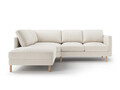 Coltar stanga 4 locuri, Eden, Micadoni, 267x234x90 cm, catifea, bej