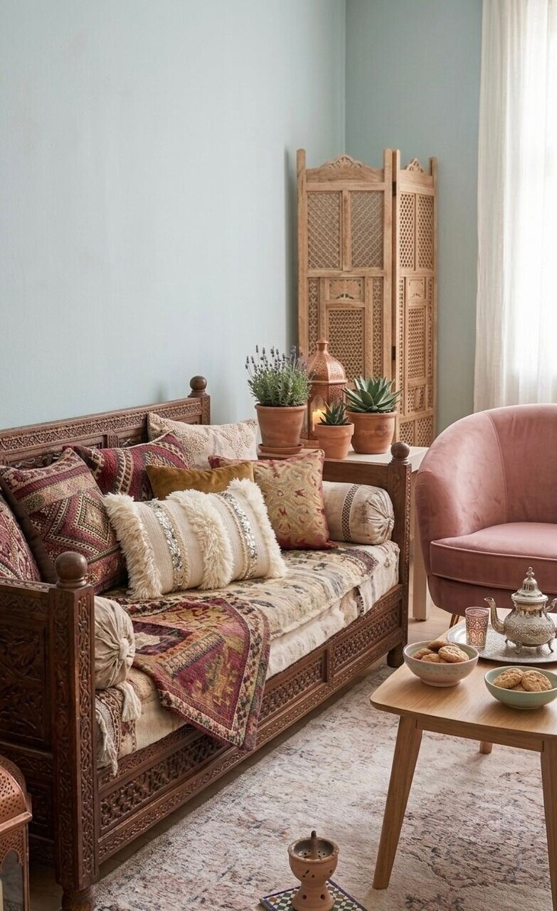 Husa de perna, Morocco 30, 30x50 cm, 65% POLIESTER RECICLAT/35% IN, Crem / Argintiu — imaginea 3