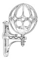 Lampa de exterior, Avonni, 685AVN1107, Plastic ABS, Negru