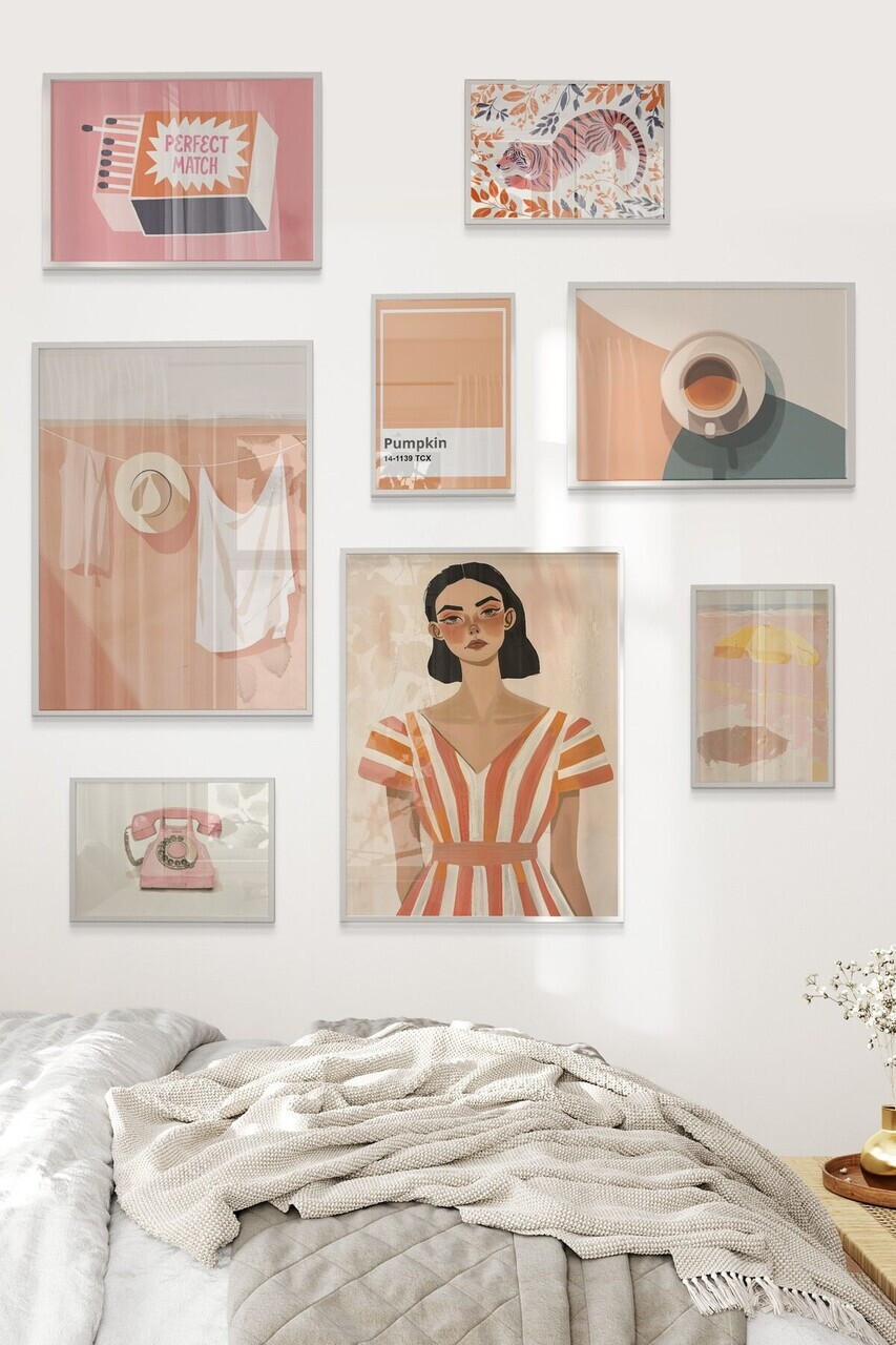 Tablou decorativ, Çgs-062-White-Kck, Lemn masiv, Față: 100% PVC STICLĂ, Multicolor - view 2