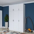 Dulap pentru haine, Rani, BA104, 145x239x55 cm, PAL, Alb