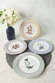Set farfurii pentru desert, Hermia, 275KRM2585, Dimensiune: 22 cm (4 bucăți), Alb