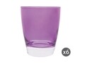 Set 6 pahare, Happy Colour, Excelsa, 300 ml, sticla, violet