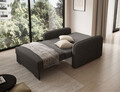 Canapea extensibila 1 loc, ELTAP, Laine, 102x109x84 cm, lemn/poliester, gri inchis