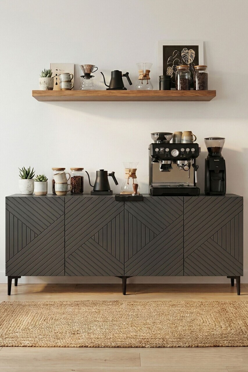 Consola, Hanah Home, Ferrro 180, 180x75x32 cm, Antracit — imaginea 2