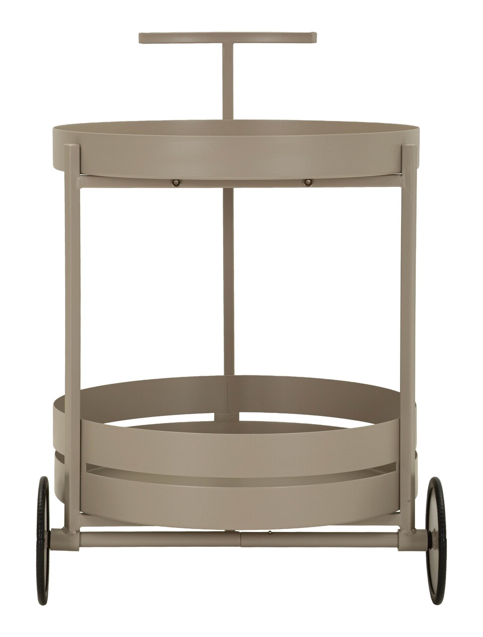 Carucior pentru servire, Mauro Ferretti, Saturn, 40x49.5x61 cm, metal, gri dove - imagine 8