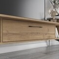 Comoda TV, Decortie, Ada, 188 x 42.6 x 40 cm, pal melaminat, alb