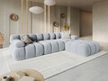 Canapea modulara 3 locuri, Bellis-51, Micadoni Home, 282x94x70 cm, catifea, albastru deschis