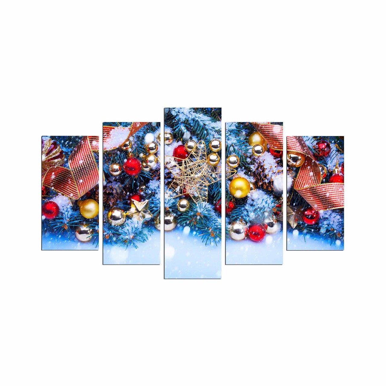 Set 5 tablouri decorative, 5MX-83, 20 x 60 cm, Multicolor - view 2