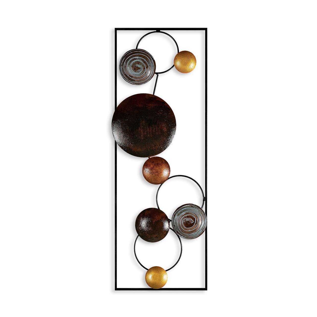 Decoratiune de perete, Textured, 90 x 32 x 4 cm, Multicolor - imagine 6
