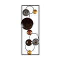 Decoratiune de perete, Textured, Metal, 90 x 32 x 4 cm, Multicolor