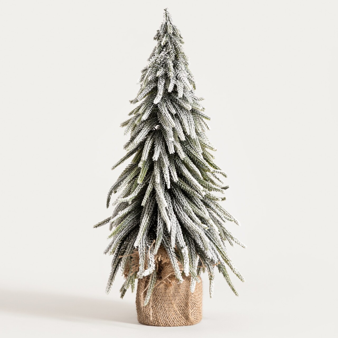 Brad artificial Dula, Homla, 52 cm, plastic, alb/verde