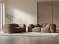 Canapea 2 locuri, Loretto, Cosmopolitan Design, 180x100x68 cm, tesatura structurata, cappuccino
